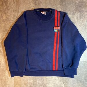 Vintage Chase Dupont Nascar Motorsport Blue Sweatshirt Mens XL